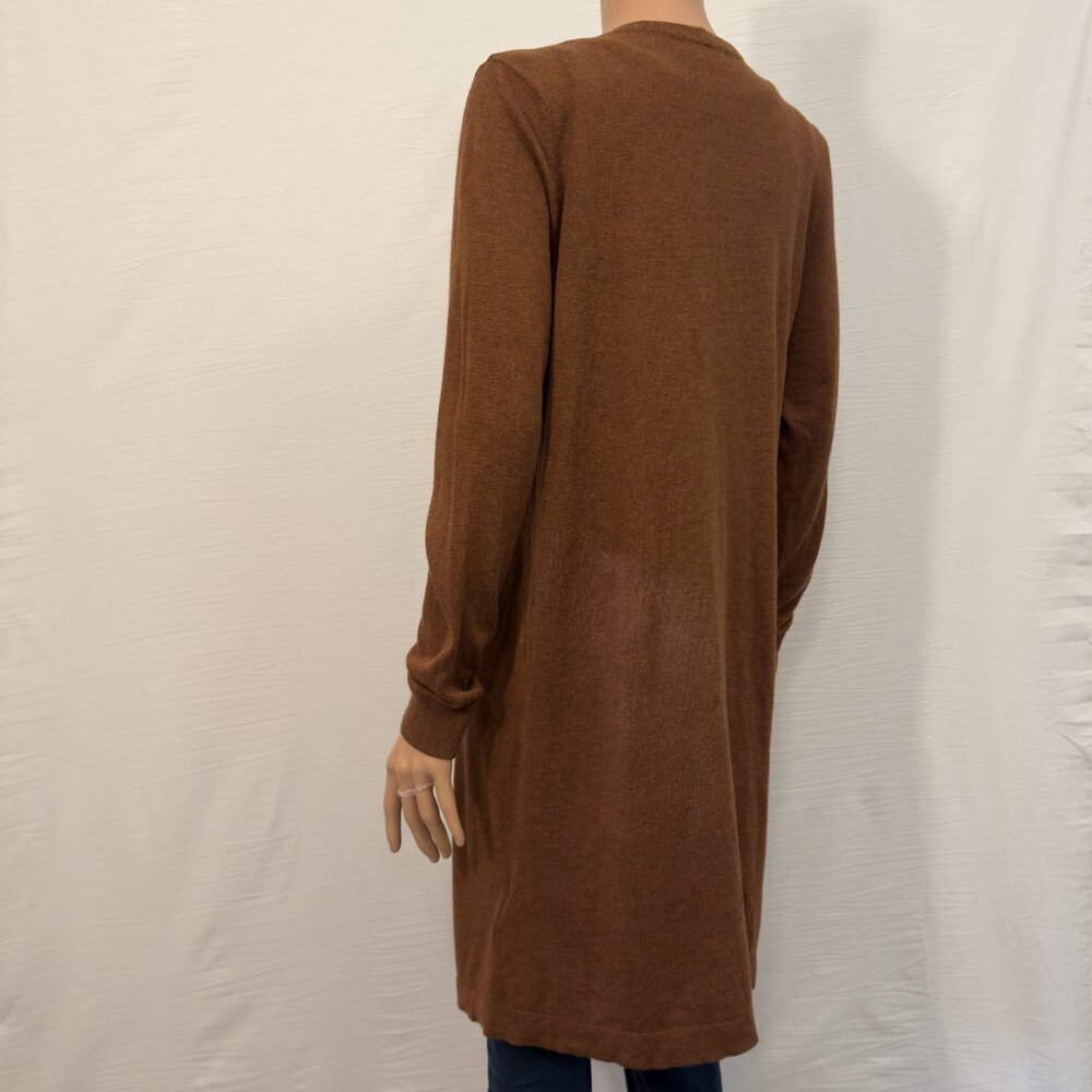 H&M Fine-Knit Duster Cardigan Brown - Picture 5 of 8